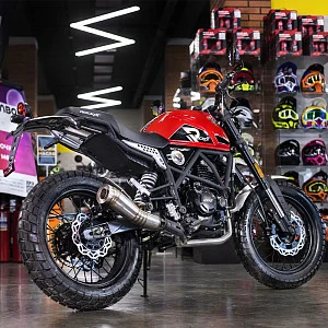 Мотоцикл дорожный ROCKOT SCRAMBLER (красный глянцевый)