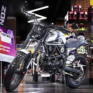 Мотоцикл дорожный ROCKOT SCRAMBLER (серый)