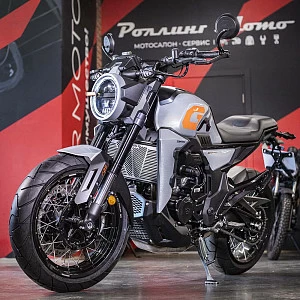 Мотоцикл ZONTES ZT350-GK (4T ZT184MP EFI) 17/17 ПТС (серебристый/оранжевый)